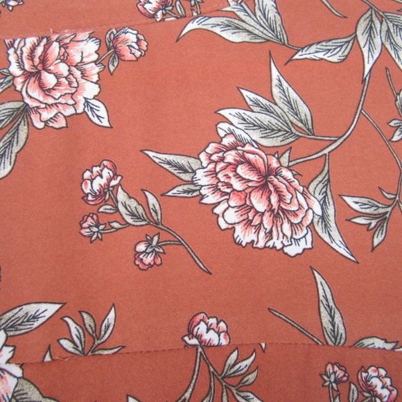 F21 Vintage Floral Rust Tunic Top Plus Size 2X - Picture 7 of 8